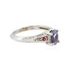 Image 2 : 14KT White Gold 1.31 ctw Sapphire and Diamond Ring