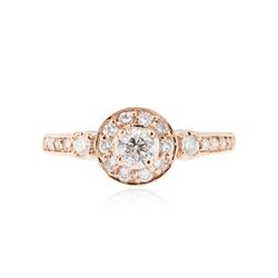 14KT Rose Gold 0.69 ctw Diamond Ring