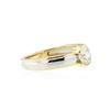 Image 2 : 14KT Two-Tone Gold 0.50 ctw Diamond Solitaire Ring