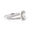 Image 2 : 14KT White Gold EGL USA Certified 1.36 ctw Diamond Ring