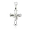 Image 2 : 14KT White Gold 1.17 ctw Diamond Cross Pendant