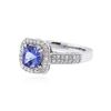 Image 2 : 14KT White Gold 1.56 ctw Tanzanite and Diamond Ring
