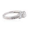 Image 2 : 14KT White Gold 1.11 ctw Diamond Ring