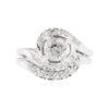 Image 1 : 14KT White Gold 0.85 ctw Diamond Ring