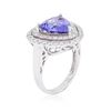 Image 3 : 14KT White Gold EGL USA Certified 3.71 ctw Tanzanite and Diamond Ring
