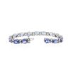 Image 3 : 14KT White Gold 19.50 ctw Tanzanite and Diamond Bracelet