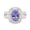 Image 1 : 14KT White Gold 2.37 ctw Tanzanite and Diamond Ring