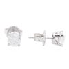 Image 2 : 14KT White Gold 1.24 ctw Diamond Stud Earrings