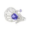 Image 2 : 18KT White Gold 6.20 ctw Tanzanite and Diamond Ring
