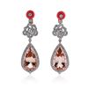 Image 1 : 18KT Rose Gold 16.88 ctw Morganite and Diamond Earrings