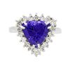 Image 1 : 14KT White Gold 3.49 ctw Tanzanite and Diamond Ring