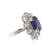 Image 2 : 18KT White Gold 8.96 ctw Sapphire and Diamond Ring