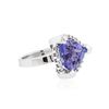 Image 2 : 14KT White Gold 6.78 ctw Tanzanite and Diamond Ring