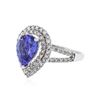 Image 2 : 18KT White Gold 1.59 ctw Tanzanite and Diamond Ring