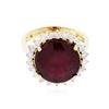 Image 2 : 14KT Yellow Gold 11.21 ctw Ruby and Diamond Ring