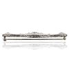 Image 2 : 18KT White Gold 1.58 ctw Sapphire and Diamond Brooch