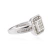 Image 2 : 14KT White Gold 0.75 ctw Diamond Ring