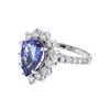 Image 2 : 14KT White Gold 3.05 ctw Tanzanite and Diamond Ring