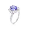 Image 3 : 14KT White Gold 3.78 ctw Tanzanite and Diamond Ring