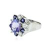 Image 2 : 14KT White Gold 2.48 ctw Tanzanite, Sapphire and Diamond Ring