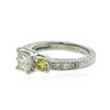 Image 2 : 14KT White Gold 1.54 ctw Diamond Ring