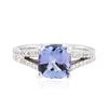 Image 1 : 14KT White Gold 2.37 ctw Tanzanite and Diamond Ring