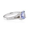 Image 2 : 14KT White Gold 2.37 ctw Tanzanite and Diamond Ring