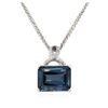 Image 2 : 14KT White Gold 50.96 ctw Topaz and Diamond Pendant With Chain