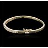 Image 2 : 14KT Yellow Gold 1.21 ctw Diamond Bangle Bracelet