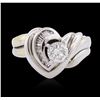 Image 1 : 14KT White Gold 0.65 ctw Diamond Wedding Ring Set