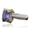 Image 2 : 18KT Two-Tone Gold 1.69 ctw Tanzanite and Diamond Ring