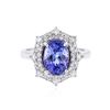 Image 1 : 14KT White Gold 3.11 ctw Tanzanite and Diamond Ring