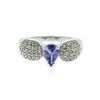 Image 1 : 14KT White Gold 0.70 ctw Tanzanite and Diamond Ring