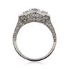 Image 3 : 14KT White Gold 1.72 ctw Diamond Ring
