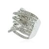 Image 2 : 14KT White Gold 1.36 ctw Diamond Ring