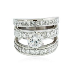18KT White Gold 4.09 ctw Diamond Ring