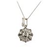 Image 2 : 14KT White Gold 1.00 ctw Diamond Pendant With Chain