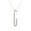 Image 2 : 14KT White Gold 0.20 ctw Diamond Pendant With Chain