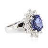 Image 2 : 14KT White Gold 3.56 ctw Sapphire and Diamond Ring