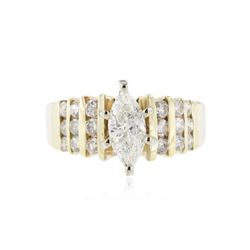 14KT Yellow Gold 0.91 ctw Diamond Ring