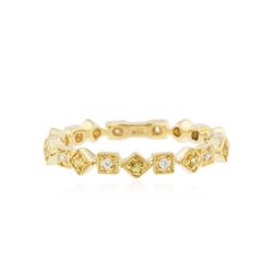 18KT Yellow Gold 0.10 ctw Diamond Ring