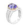 Image 3 : 14KT Two-Tone Gold 3.16 ctw Tanzanite and Diamond Ring