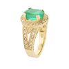 Image 3 : 14KT Yellow Gold 2.81 ctw Emerald and Diamond Ring