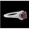 Image 2 : 18KT White Gold 1.63 ctw Ruby and Diamond Ring