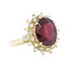 Image 2 : 14KT Yellow Gold 7.92 ctw Ruby and Diamond Ring