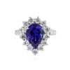 Image 1 : 14KT White Gold 3.25 ctw Tanzanite and Diamond Ring