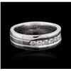 Image 2 : 14KT White Gold 0.89 ctw Diamond Ring