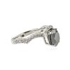 Image 2 : 14KT White Gold 3.67 ctw Black Diamond Ring