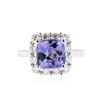 Image 1 : 14KT White Gold 3.33 ctw Tanzanite and Diamond Ring