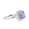 Image 2 : 14KT White Gold 3.33 ctw Tanzanite and Diamond Ring